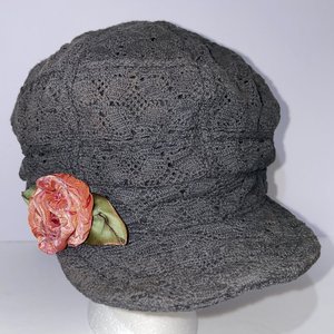 Hopeless Romantic Rose Gray Vintage Cap