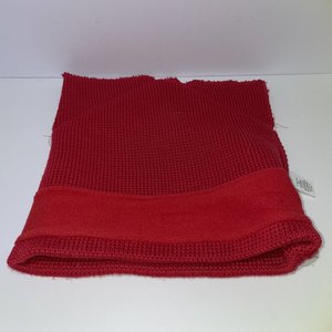 Smiley Red Wool Knit Vintage Toboggan Beanie Made in USA