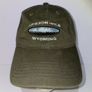Jackson Hole Wyoming Olive Brown Ouray Dad Hat
