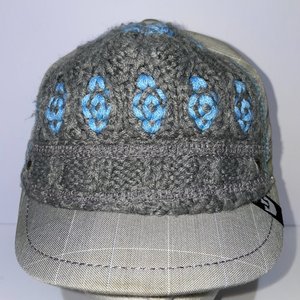 Goorin Bros Gray Crochet Short Brim Cap Size XL