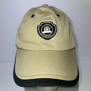Ahead Ballen Isles Vintage Tan Baseball Cap Shiny Badge