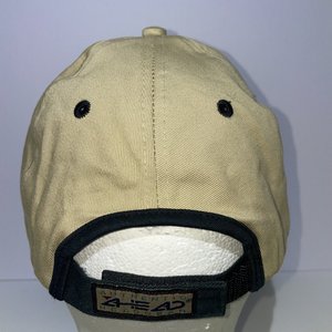 Ahead Ballen Isles Vintage Tan Baseball Cap Shiny Badge