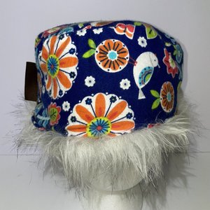 Divinia Floral Fur Cap Size S