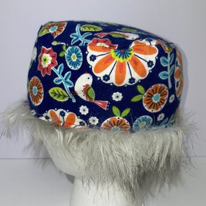 Divinia Floral Fur Cap Size S