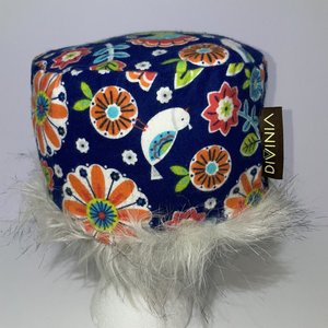 Divinia Floral Fur Cap Size S