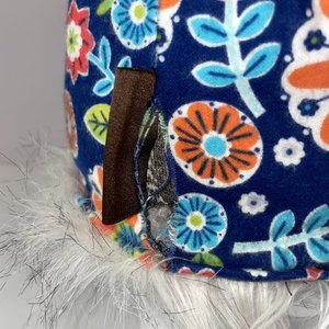 Divinia Floral Fur Cap Size S