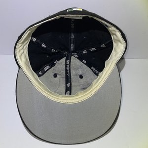 New Era Authentic Vintage Athletics 59Fifty Wool Black Baseball Cap Size 7 3/8