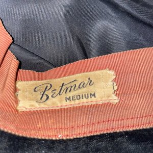 Betmar Black Velvet Vintage Beret Size M