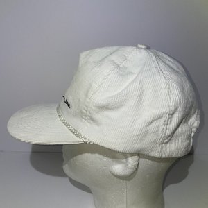 Otto Omega Services White Corduroy Vintage Baseball Cap