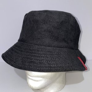 Panda Corduroy Bucket Hat Reversible Fortune Cookies Black & White