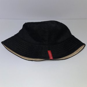 Panda Corduroy Bucket Hat Reversible Fortune Cookies Black & White