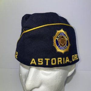 American Legion Astoria Oregon #12 Vintage Wool Cap Size 7 1/8 Made in USA