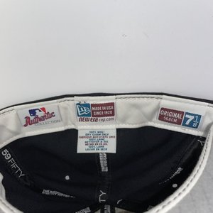New Era Atlanta Braves Vintage 59Fifty Authentic Wool Blue Red Cap Size 7 1/8