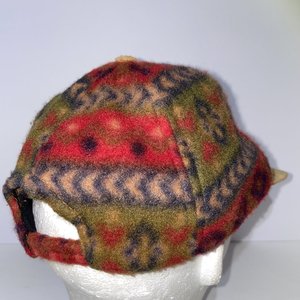 Aztec Red Fleece Suede Vintage Baseball Cap