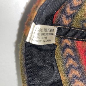 Aztec Red Fleece Suede Vintage Baseball Cap