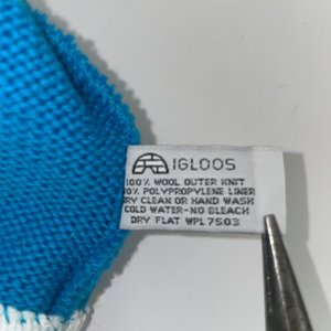 Igloos Sky Blue Wool Knit Vintage Pom-Pom Beanie Made in USA
