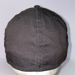 Travis Mathew Black Leatherette Patch Flex-Fit Baseball Cap Size L/XL