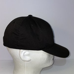 Travis Mathew Black Leatherette Patch Flex-Fit Baseball Cap Size L/XL