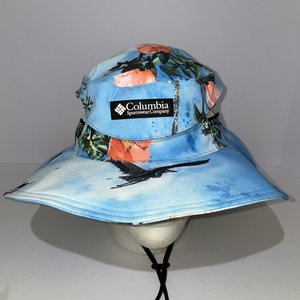 Columbia Bora Bora Vista Blue Printed Booney Sun Hat Size L/XL
