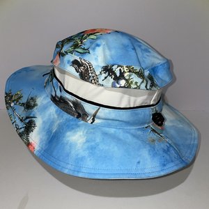 Columbia Bora Bora Vista Blue Printed Booney Sun Hat Size L/XL