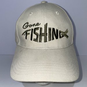 Richardson 'Gone Fishing' Brushed Cotton Sandy Tan Baseball Cap