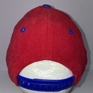 Logo Athletic Vintage Genuine Texas Ranger Red Spell-Out Snapback Cap