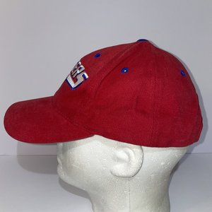 Logo Athletic Vintage Genuine Texas Ranger Red Spell-Out Snapback Cap
