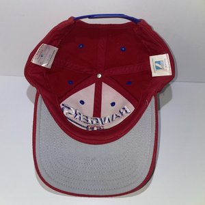 Logo Athletic Vintage Genuine Texas Ranger Red Spell-Out Snapback Cap