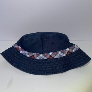 Drew Pearson Tartan Navy Blue Vintage Bucket Hat Size L/XL