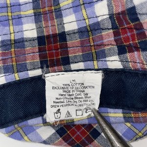 Drew Pearson Tartan Navy Blue Vintage Bucket Hat Size L/XL