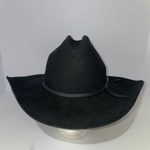 Eddy Bros 2X Ghost Rider Black Cowboy Hat Size 7 1/2 USA