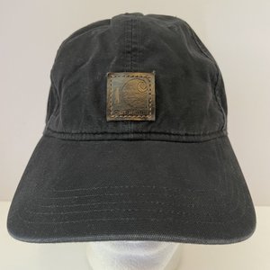 Carhartt Leatherette Patch Black Dad Hat Brushed Cotton