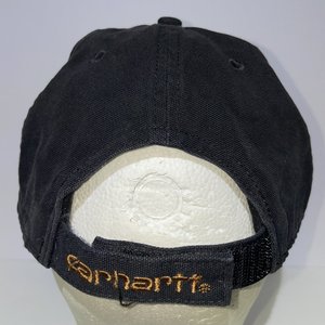Carhartt Leatherette Patch Black Dad Hat Brushed Cotton