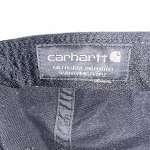 Carhartt Leatherette Patch Black Dad Hat Brushed Cotton