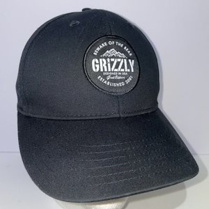 Grizzly Griptapes Black Cotton Baseball Cap