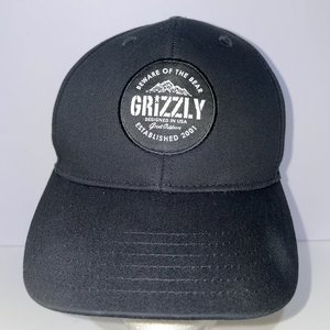Grizzly Griptapes Black Cotton Baseball Cap