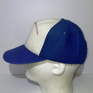 Petroleum Construction Bend Oregon Vintage Blue and White Snapback Hat