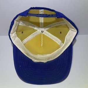 Petroleum Construction Bend Oregon Vintage Blue and White Snapback Hat