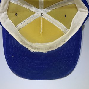 Petroleum Construction Bend Oregon Vintage Blue and White Snapback Hat