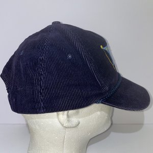 Alaska Waving Flag Corduroy Vintage Blue Drawstring Baseball Cap