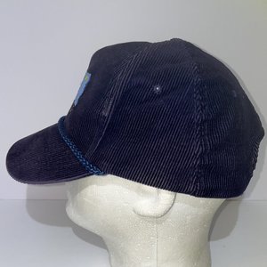 Alaska Waving Flag Corduroy Vintage Blue Drawstring Baseball Cap