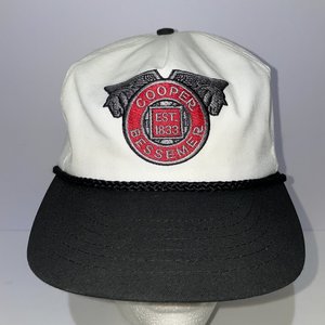 Cooper-Bessemer Machinery White Vintage Baseball Cap Made in USA