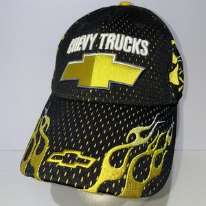 Drew Pearson Chevy Trucks Official Yellow Flames Vintage Baseball Hat