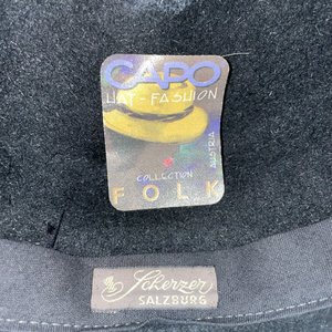 Scherzer Salzburg Austria Black Sun Hat Size 6 7/8