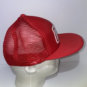 Bosart Wealth Management Vintage Red Speedway Trucker Cap Mesh