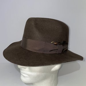 Indiana Jones Brand Brown Wool Fedora Size S