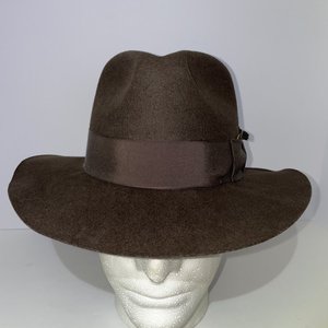 Indiana Jones Brand Brown Wool Fedora Size S