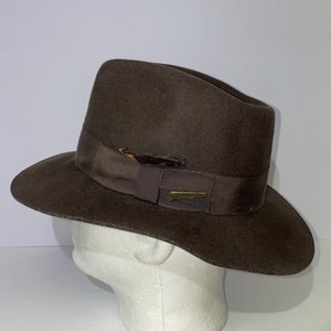 Indiana Jones Brand Brown Wool Fedora Size S