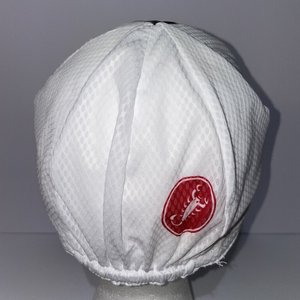 Castelli Rosso Corsa White Stripe Cycling Cap Breathable