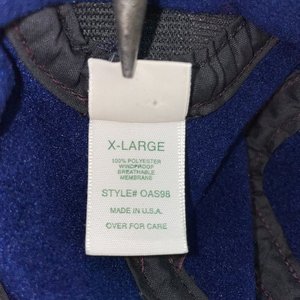 LL Bean Purple Fleece Ear Warmer Flat Cap Size XL Made in USA